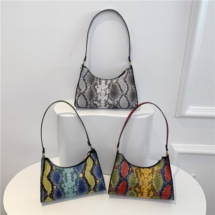 Fashion Bag Women'S Underarm Bag Snake Pattern Handbag Western Style Personalized All-Match Women'S Shoulder Bag - Image 2